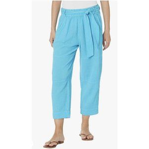 Tommy Hilfiger Women's Belted Pull On Woven Pants Blue Size M